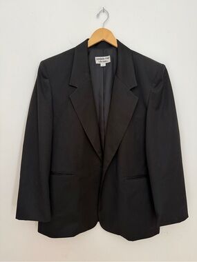 London Fog Black Wool Blazer